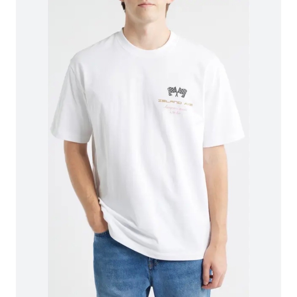 Island Avenue Champions Circuit Graphic Tee – White – Men's Medium – NWT